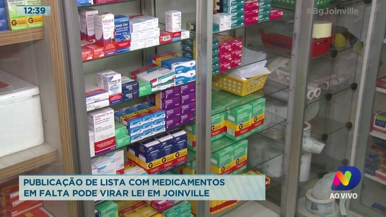 Publicação de lista com medicamentos em falta pode virar lei em Joinville