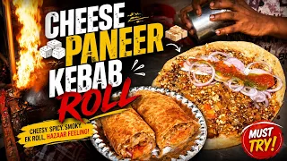 🔥 Cheese Paneer Kebab Roll | Delhi Ka Cheesiest & Smoky Street Food 😍🧀