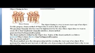 Object class and Object clone clone class -java tutorial-22