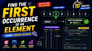 Find the First Occurrence of an Element Using Linear Search Java Program Explained Step by Step