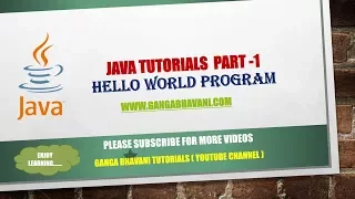 Java tutorials in English - Part 1