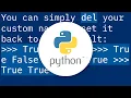 How do I undo True False in python interactive mode