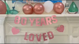 Checking out these 80th birt ay decorations