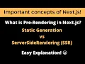 Next js Pre rendering Static Generation vs ServerSideRendering SSR Concept Explained Easy