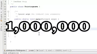 Creating a For Loop That Counts to 1 Million Beginner Java
