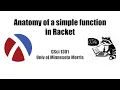 Anatomy of a simple function in Racket