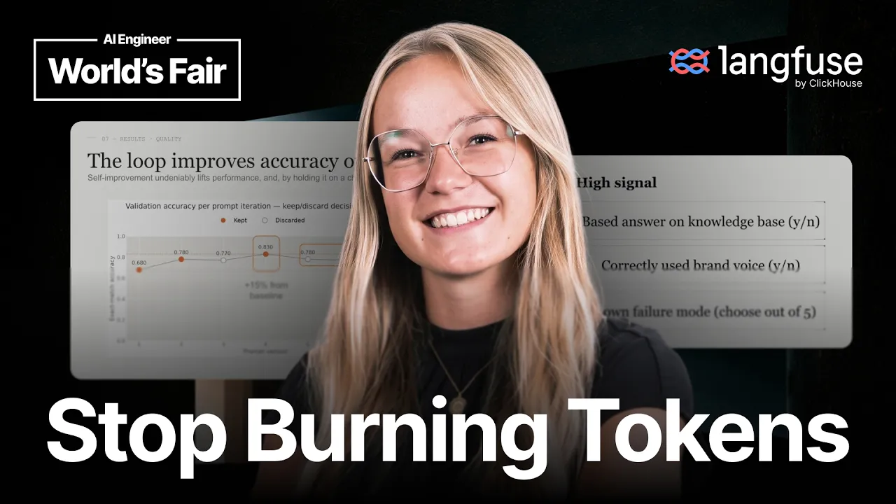 Stop Burning Tokens: Why self-improvement needs domain expertise first - Annabell Schäfer, Langfuse: video thumbnail