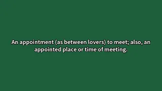 Tryst Meaning