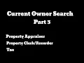 Current Owner Search