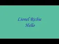 Download Lagu Lionel Richie - Hello (Lyrics)