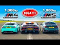 Download Lagu Bugatti Chiron Super Sport v 1,000hp BMW M4 and M5: DRAG RACE