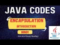 Encapsulation in Java Java Program Hindi Hinglish