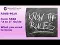 ROBS 401K - Deep Dive Re Form 5500 Annual Compliance