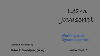 Learn Javascript Adding Controls Dynamically - Button Label