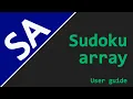 SudokuArray a tool for solving sudoku rev 3