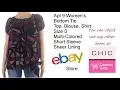 Apt 9 Women s Bottom Tie Top Size S Multi Colored Short Sleeve Sheer Lining