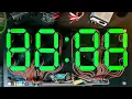 Mechanical seven segment display clock time-lapse