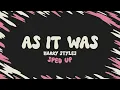 Lagu Harry Styles - As It Was (sped up + lyrics)