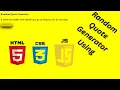 Random Quote Generator using Html CSS and JavaScript