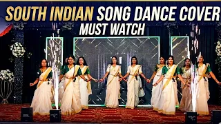 college function girls group dance on south indian song nursing college students