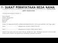 Download Lagu CARA MENULIS SURAT PERNYATAAN BEDA NAMA DOKUMEN