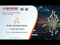 One dimensional array Design Algorithm Analysis SIRT Bhopal Prof Umesh Kumar Gera