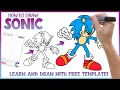 How to Draw Sonic - Easy Drawing Free Dot to Dot Connect the Dots Printable