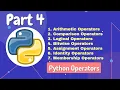 Python tutorial - Part 4 Python Operators Types and Implementation