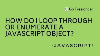 How do I loop through or enumerate a JavaScript object