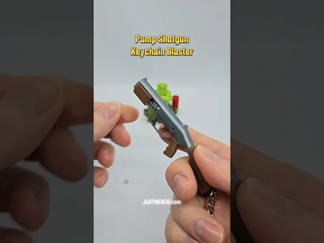 Pump Shotgun Keychain — Functional Blaster Toy video thumbnail