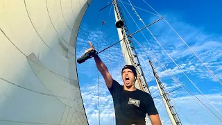 Sailing into Scary SANDBAR crossing Straight Ahead 😵 Expedition Drenched S2 Ep39