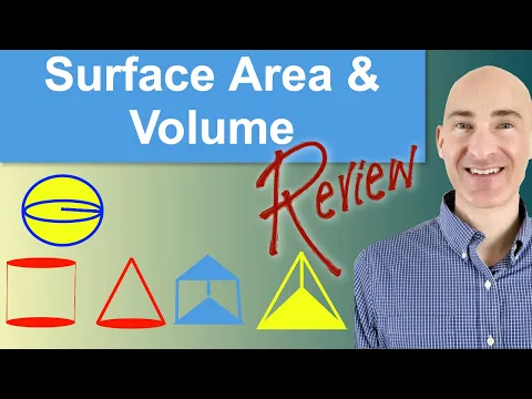 Surface Area and Volume Review Geometry - Mathematics video for Grade 9