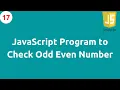 JavaScript Program to Check Odd Even Number In Hindi Part 17