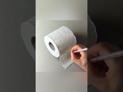 Hyper-realistic toilet paper #drawing