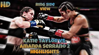 Katie Taylor vs Amanda Serrano 2 Full Fight Highlights with ring side view commentary