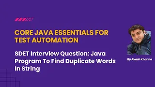 Java Program To Find Duplicate Words In String