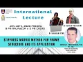 International Lecture STIFFNESS MATRIX METHOD FOR FRAME STRUCTURE AND ITS APPLICATION