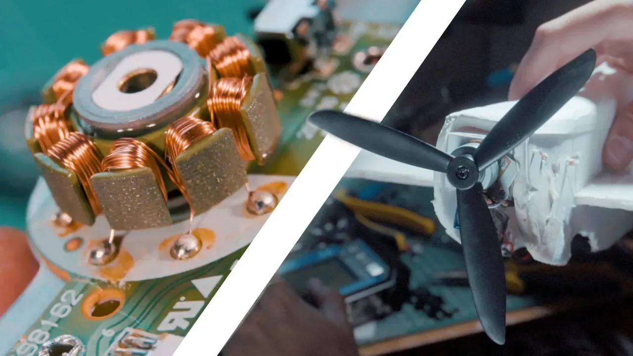 Motor Brushless de un lector de CD/DVD en un avión RC