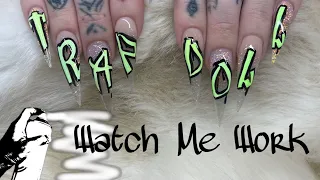 Watch Me Work Graffiti Nail Art Acrylic Full Set Tutorial