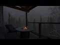 Rainstorm on the balcony - Witnessing a Big Stormy in the Forest Makes it Easy to Fall Asleep
