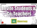 Invite Students Co-Teachers Google Classroom Tutorial 2