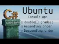 CodePark 0061 Sorting Arrays in C OrderBy and OrderByDescending Explained Ubuntu