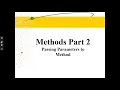 Method Part 2 Passing Parameters to Method mp4