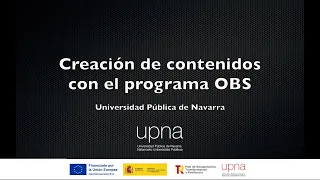 Creación de contenidos con el programa OBS