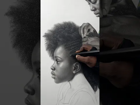 Drawing afro hair  #art #drawing #blackart #keviartz