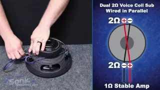 How to Wire a Dual 2 ohm Subwoofer to a 1 ohm Final Impedance Parallel Wiring Car 101