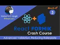 React Formik Crash Course Advanced Validation Reducing Boilerplate in Telugu