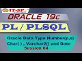 Oracle Data Types Number p s char varchar2 and Date with example Session 04 by Mr SVK