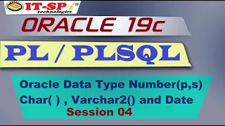 Oracle Data Types Number p s char varchar2 and Date with example Session 04 by Mr SVK