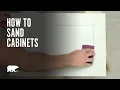 BEHR Paint How to Sand Cabinets
